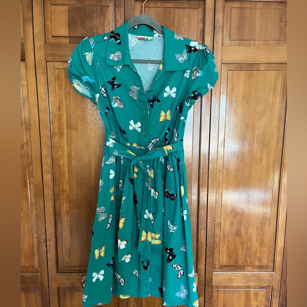 Fervour- Emerald Green Butterfly Dress
